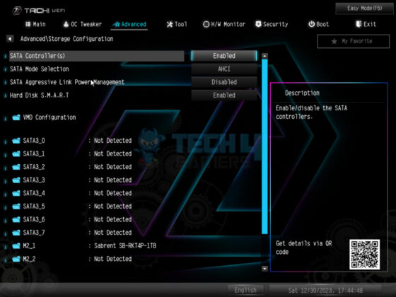 ASRock Z790 Taichi Lite - BIOS