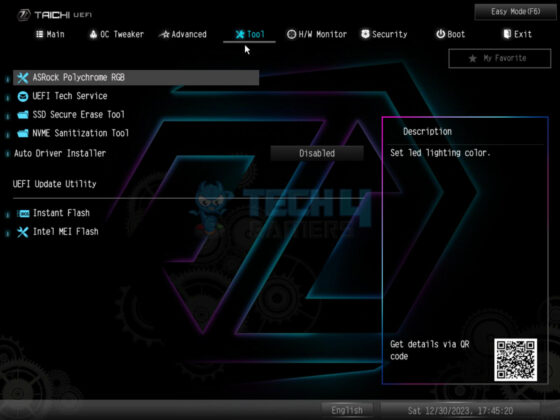 ASRock Z790 Taichi Lite - BIOS