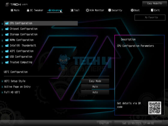 ASRock Z790 Taichi Lite - BIOS