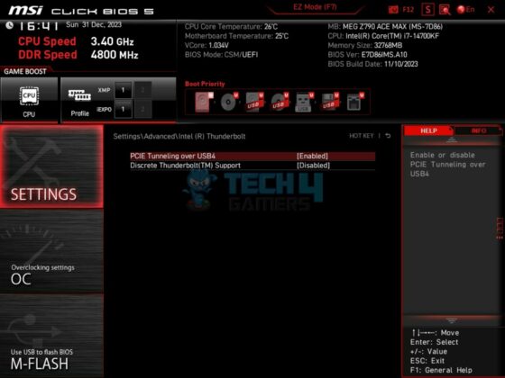 MSI Z790 ACE MAX - BIOS