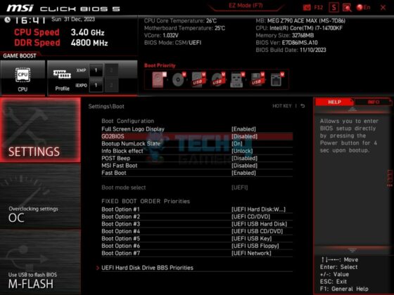 MSI Z790 ACE MAX - BIOS