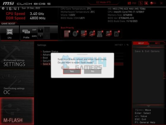 MSI Z790 ACE MAX - BIOS