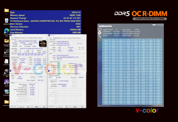 V-Color DDR5 R-DIMM OC 7200MHz