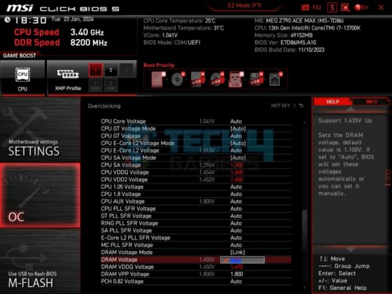 Teamgroup T-Force Xtreem 8200MHz CL38 48GB DDR5 kit - BIOS 3