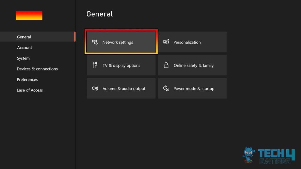 Xbox General Settings