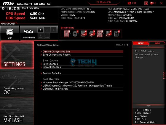 MSI B650M Project Zero - BIOS