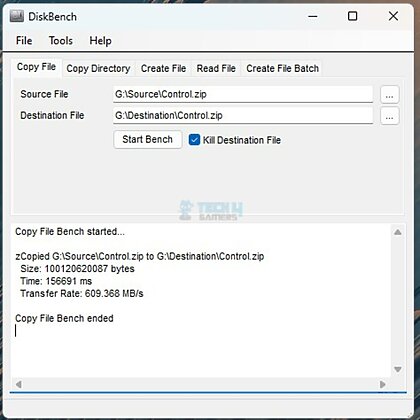 ORICO J-10 2TB NVMe SSD - Disk Bench - Copy File