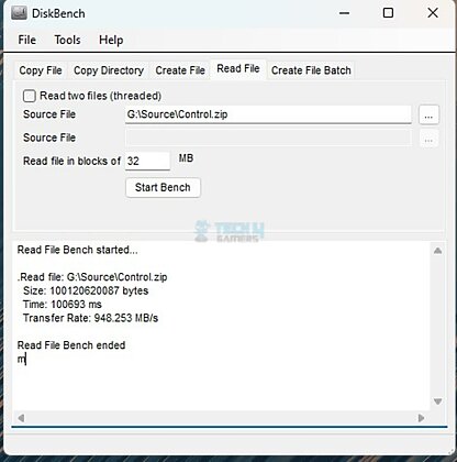 ORICO J-10 2TB NVMe SSD - Disk Bench - Read File