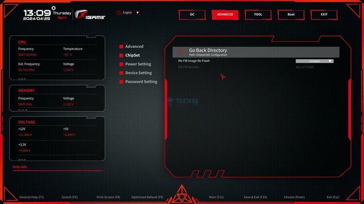 Colorful iGame Z790D5 Loong V20 - BIOS ME Configuration