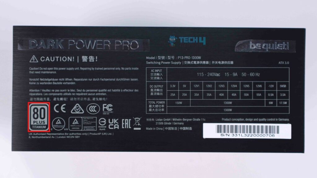 be quiet! Dark Power Pro 13 80+ Branding