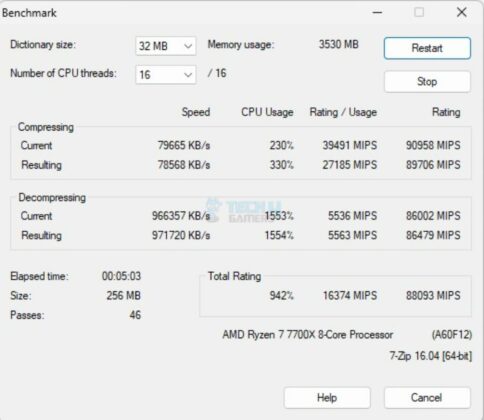 MSI B650 Tomahawk WiFi - Test Result - CPU Benchmarks - 7-Zip