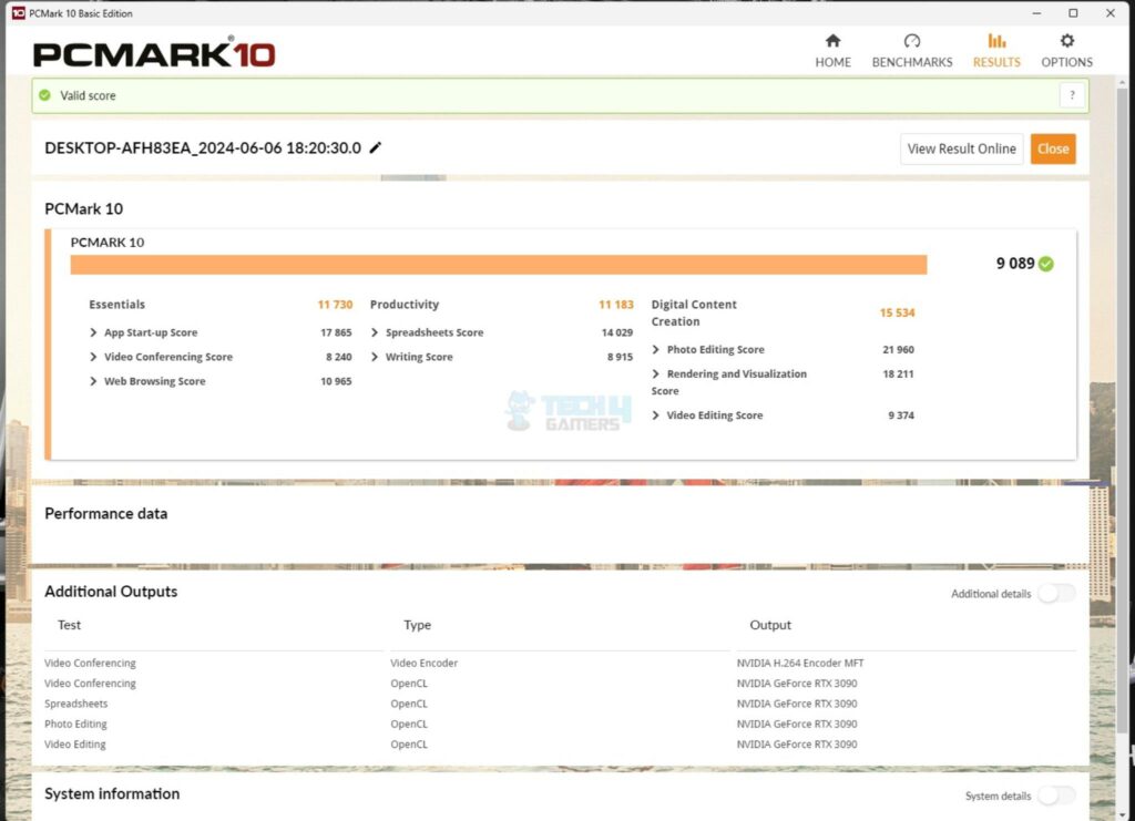 MSI MEG X670E ACE - Test Result - Overall System Benchmark - PCMARK 10