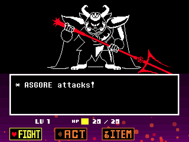 asgore attacking