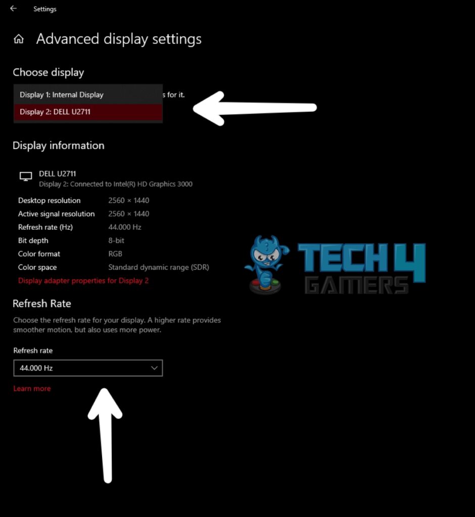 Refresh Rate (Image credit: Tech4Gamers)