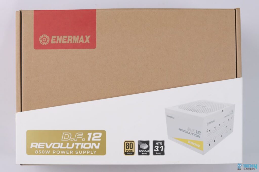 Enermax D.F 12 Revolution 850W White Gold Box Front