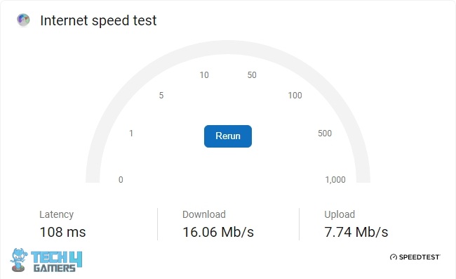 Internet speed test