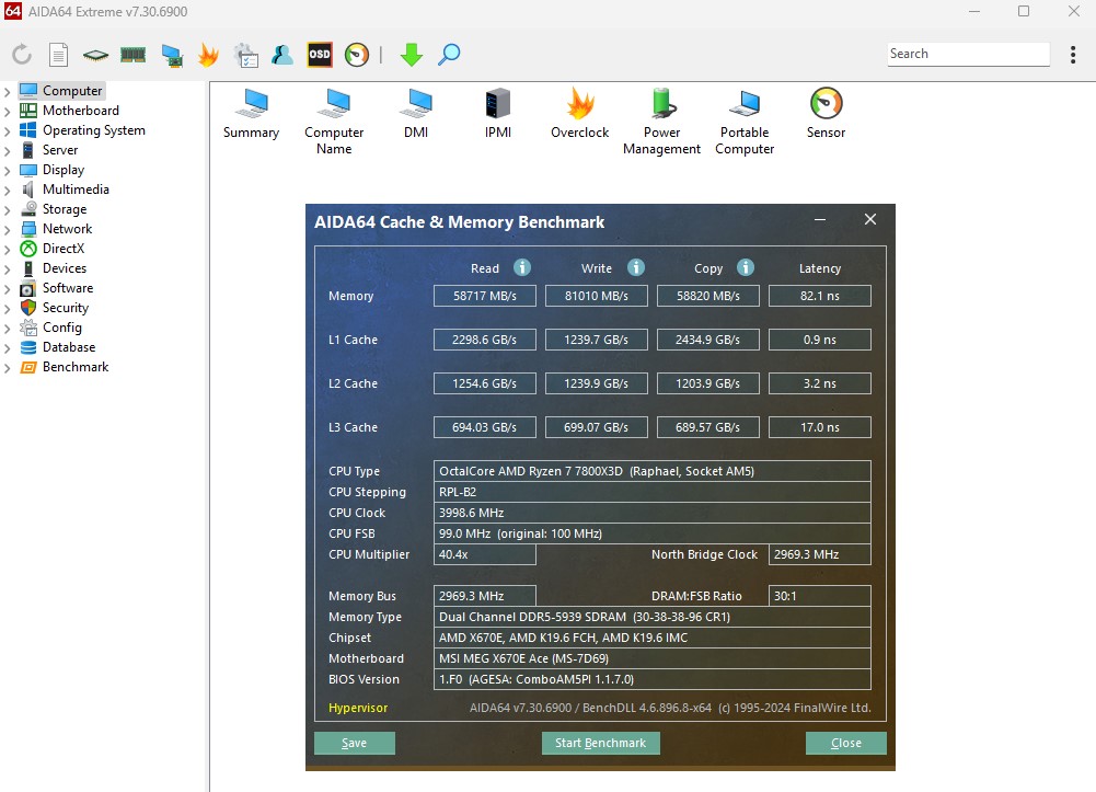 AIDA64 Benchmark (Image credit: Tech4Gamers)