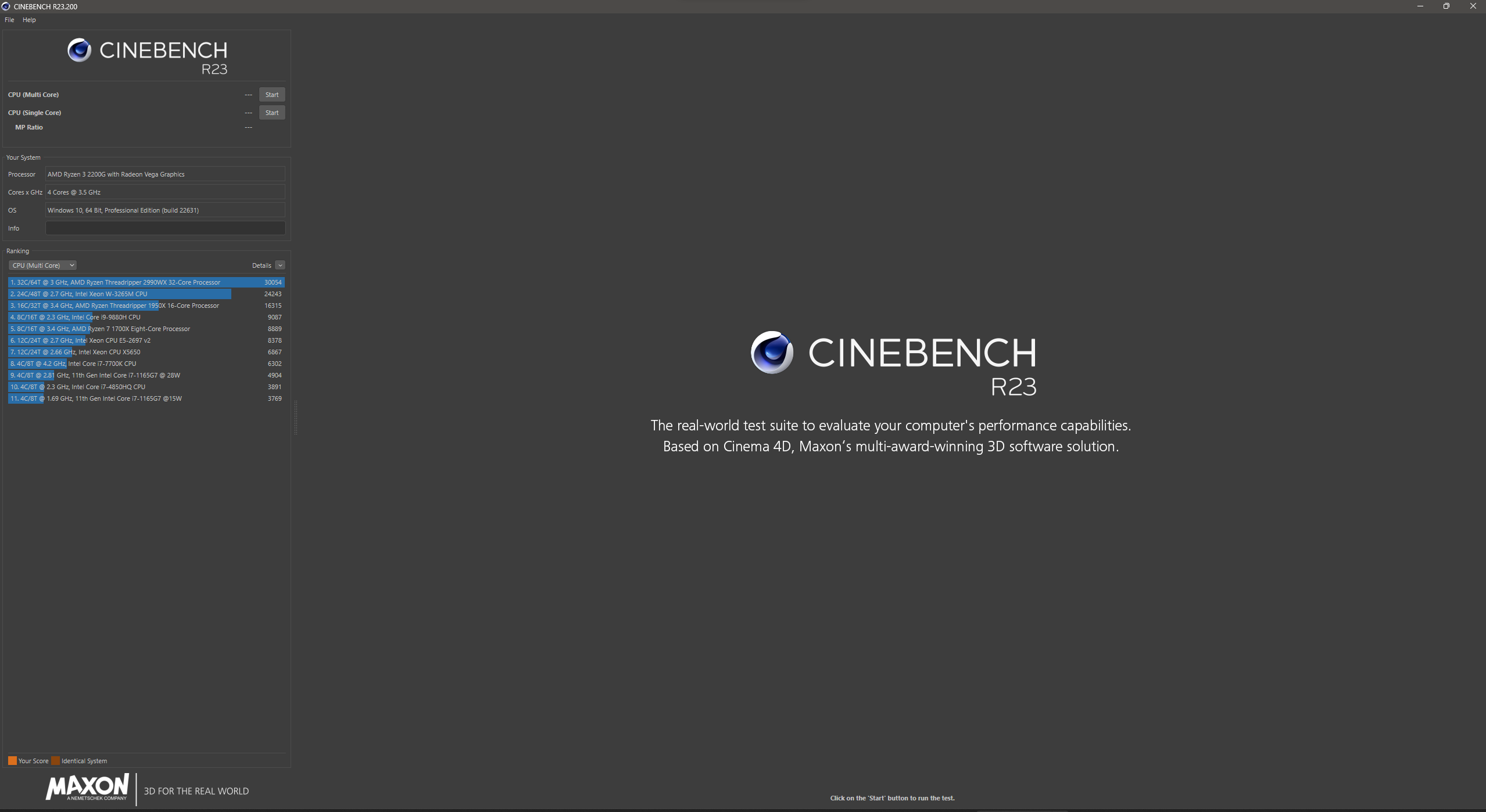 Cinebench 2024 UI (Image credit: Tech4Gamers)