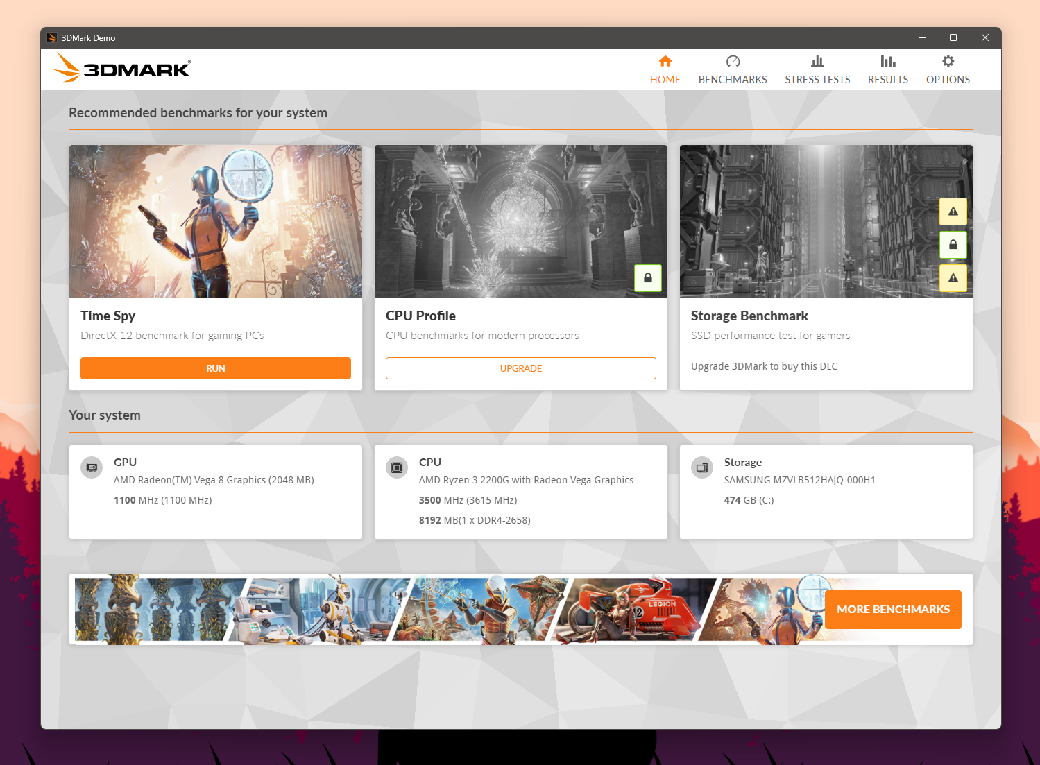 3DMark Suite UI (Image credit: Tech4Gamers)