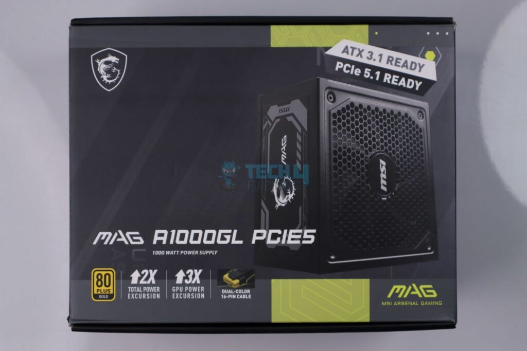 MSI MAG A1000GL PCIE5 - Box Front