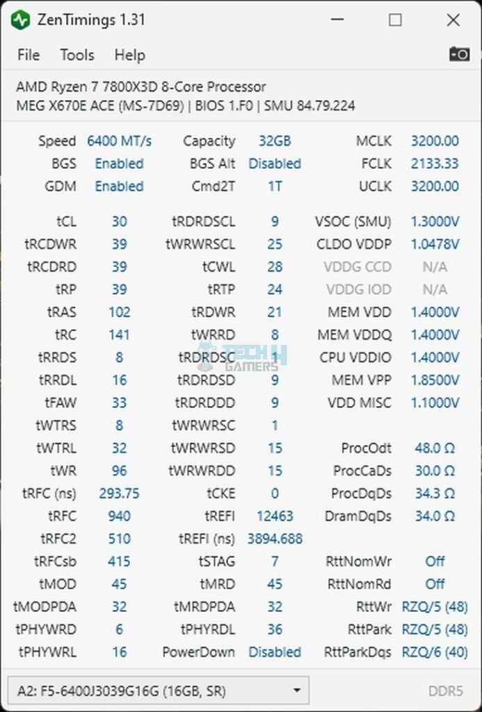 G. Skill Trident Z5 Neo RGB memory timings