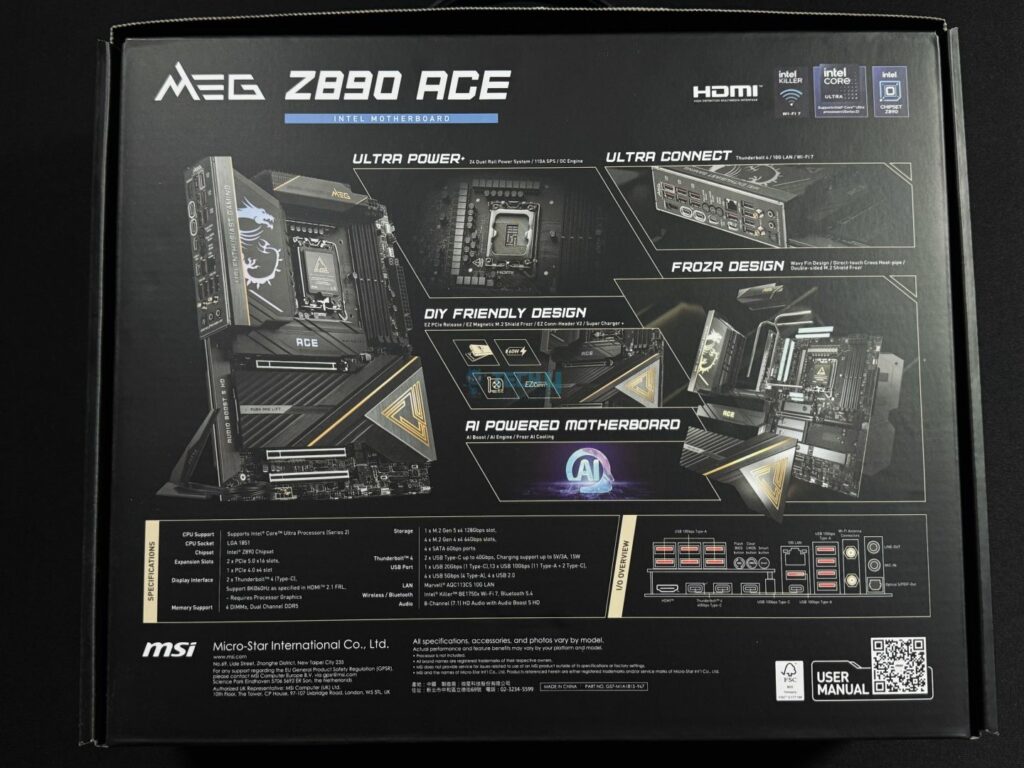 MSI MEG ACE Z890 - Box Back