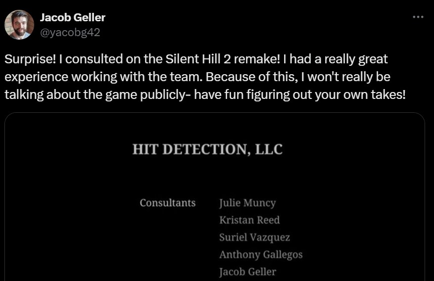 Silent Hill 2 Remake Consultant