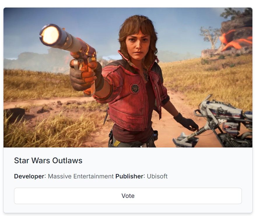 Star Wars Outlaws Nomination