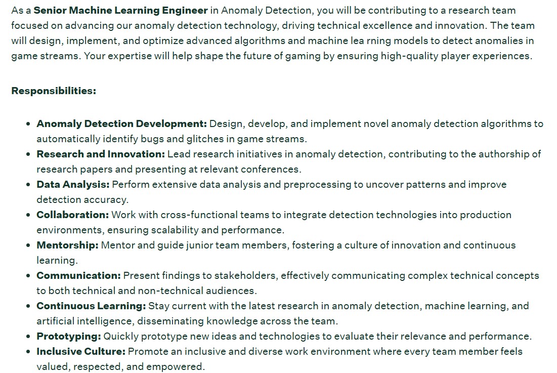 AI could automatically detect all the anonmalous bugs and glitches during the QA phase of game development.